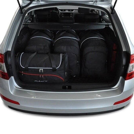 Kjust Reistassenset voor Skoda Octavia stationwagen 2013-2020 - Set van 5 Tassen met 3 Roltassen en 2 Vliegtuigtassen