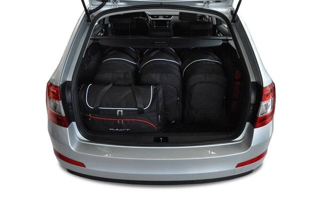 Kjust Reistassenset voor Skoda Octavia stationwagen 2013-2020 - Set van 5 Tassen met 3 Roltassen en 2 Vliegtuigtassen