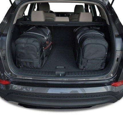Kjust Reistassenset voor Hyundai Tucson 2015-2020 - Set van 4 Tassen met 2 Roltassen 1 Sporttas en 1 Vliegtuigtas