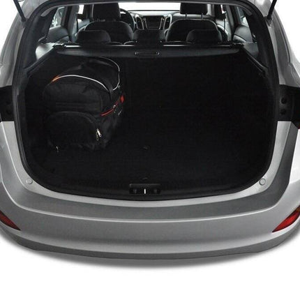 Kjust Reistassenset voor Hyundai i30 Tourer 2012-2017 - Set van 5 Tassen met 3 Roltassen en 2 Vliegtuigtassen