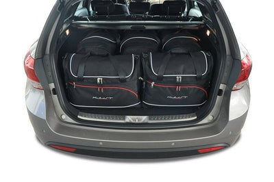 Kjust Reistassenset voor Hyundai i40 Tourer vanaf 2011 - Set van 5 Tassen met 3 Roltassen en 2 Vliegtuigtassen