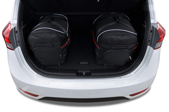 Kjust Reistassenset voor Hyundai iX20 2011-2019 - Set van 3 Tassen met 2 Roltassen en 1 Vliegtuigtas