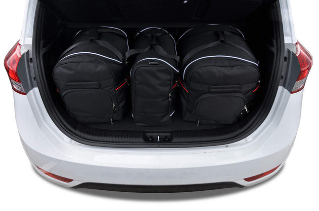 Kjust Reistassenset voor Hyundai iX20 2011-2019 - Set van 3 Tassen met 2 Roltassen en 1 Vliegtuigtas