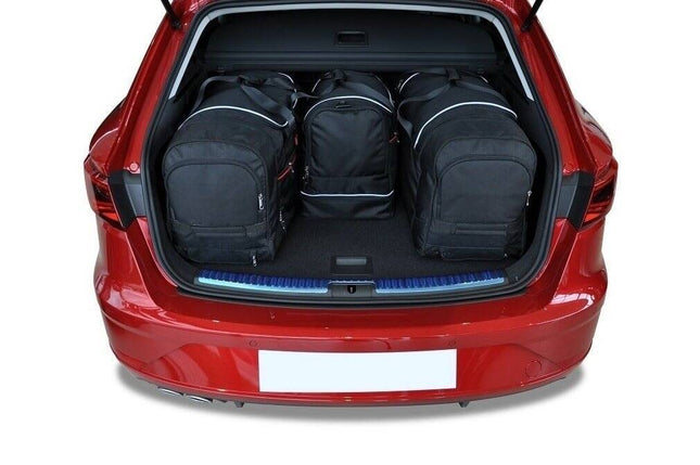 Kjust Reistassenset voor Seat Leon 5-deurs 2013-2020 - Set van 4 Tassen met 2 Roltassen en 2 Sporttassen