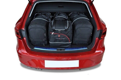 Kjust Reistassenset voor Seat Leon 5-deurs 2013-2020 - Set van 4 Tassen met 2 Roltassen en 2 Sporttassen