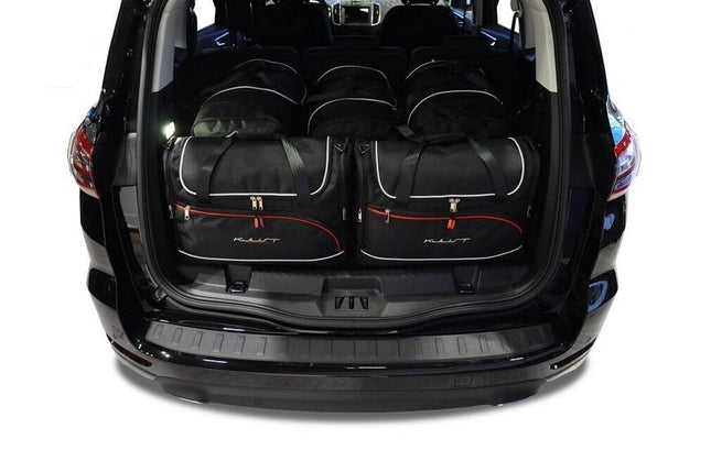 Kjust Reistassenset voor Ford S-Max 2015-2018 - Set van 5 Tassen met 3 Roltassen en 2 Vliegtuigtassen