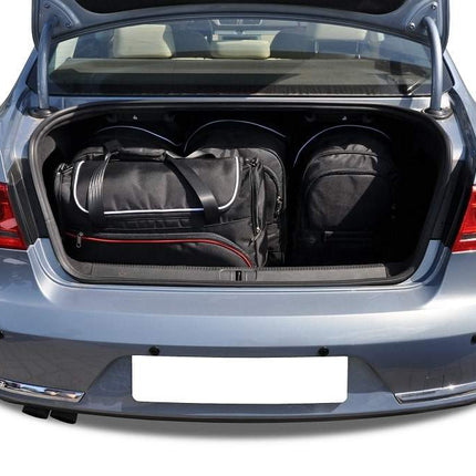 Kjust Reistassenset voor Volkswagen Passat Sedan 2011-2014 - Set van 5 Tassen met 3 Roltassen en 2 Vliegtuigtassen