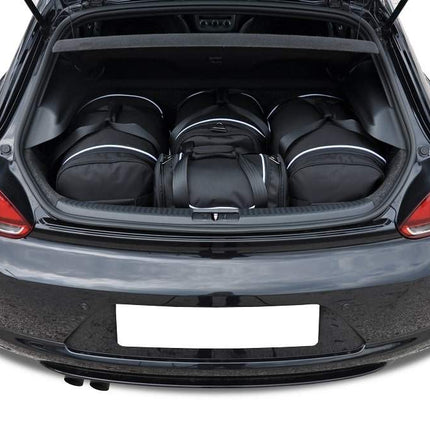 Kjust Reistassenset voor Volkswagen Scirocco 2008-2017 - Set van 4 Tassen met 2 Roltassen 1 Sporttas en 1 Vliegtuigtas