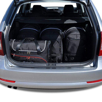 Kjust Reistassenset voor Skoda Octavia stationwagen 2004-2009 - Set van 5 Tassen met 3 Roltassen en 2 Vliegtuigtassen