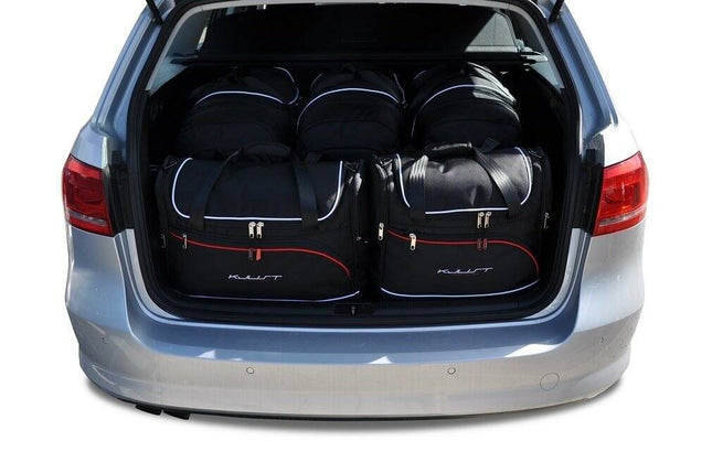 Kjust Reistassenset voor Volkswagen Passat Variant 2011-2014 - Set van 5 Tassen met 3 Roltassen en 2 Vliegtuigtassen