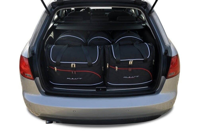 Kjust Reistassenset voor Audi A4 Avant 2002-2005 - Set van 5 Tassen met 2 Roltassen en 3 Vliegtuigtassen