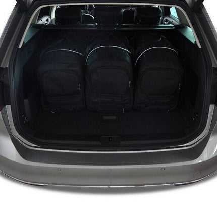 Kjust Reistassenset voor Volkswagen Passat Variant 2014-2024 - Set van 5 Tassen met 3 Roltassen en 2 Vliegtuigtassen