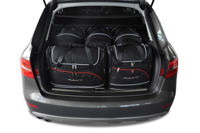 Kjust Reistassenset voor Audi A4 Avant 2008-2015 - Set van 5 Tassen met 3 Roltassen en 2 Vliegtuigtassen