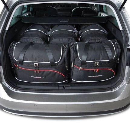 Kjust Reistassenset voor Volkswagen Golf stationwagen 2013-2020 - Set van 5 Tassen met 3 Roltassen en 2 Vliegtuigtassen
