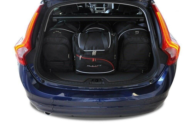 Kjust Reistassenset voor Volvo V60 stationwagen 2010-2018 - Set van 4 Tassen met 3 Roltassen en 1 Vliegtuigtas