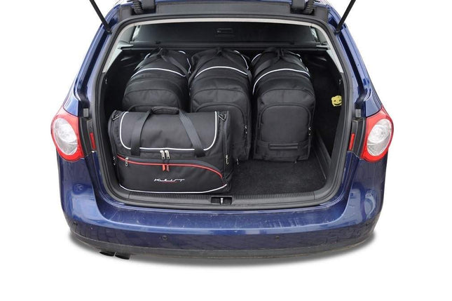 Kjust Reistassenset voor Volkswagen Passat Variant 2005-2011 - Set van 5 Tassen met 3 Roltassen en 2 Vliegtuigtassen