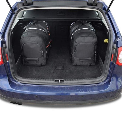 Kjust Reistassenset voor Volkswagen Passat Variant 2005-2011 - Set van 5 Tassen met 3 Roltassen en 2 Vliegtuigtassen