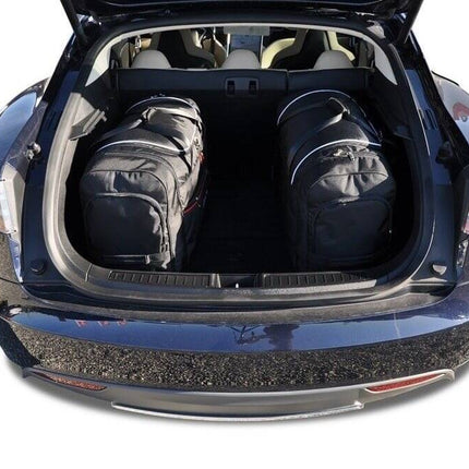 Kjust Reistassenset voor Tesla Model S vanaf 2014 - Set van 6 Tassen met 3 Roltassen 2 Sporttassen en 1 Vliegtuigtas