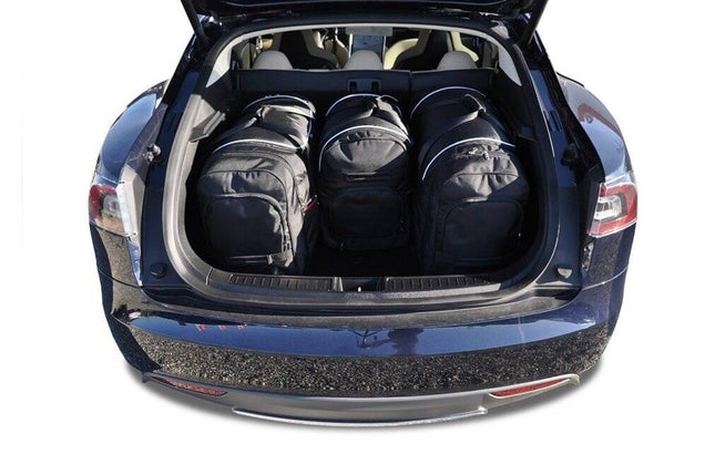 Kjust Reistassenset voor Tesla Model S vanaf 2014 - Set van 4 Tassen met 3 Roltassen en 1 Sporttas