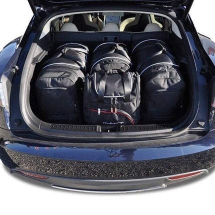Kjust Reistassenset voor Tesla Model S vanaf 2014 - Set van 4 Tassen met 3 Roltassen en 1 Sporttas