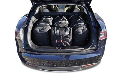 Kjust Reistassenset voor Tesla Model S vanaf 2014 - Set van 4 Tassen met 3 Roltassen en 1 Sporttas