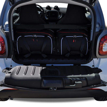 Kjust Reistassenset voor Smart ForTwo vanaf 2014 - Set van 2 Tassen met 2 Vliegtuigtassen