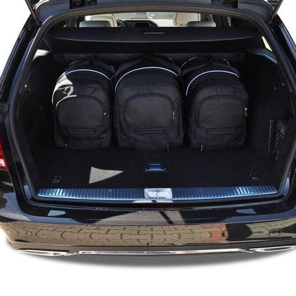 Kjust Reistassenset voor Mercedes Benz E-Klasse coupe 2009-2017 - Set van 5 Tassen met 3 Roltassen en 2 Vliegtuigtassen