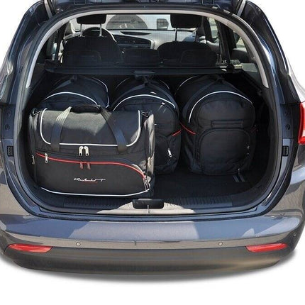 Kjust Reistassenset voor Kia Ceed Sportswagon 2012-2018 - Set van 5 Tassen met 3 Roltassen en 2 Vliegtuigtassen