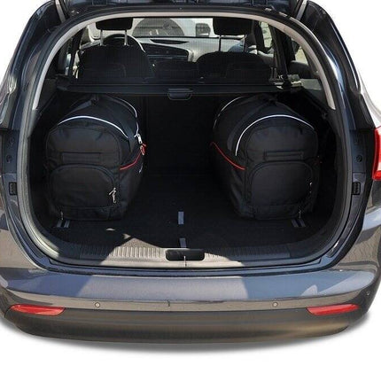 Kjust Reistassenset voor Kia Ceed Sportswagon 2012-2018 - Set van 5 Tassen met 3 Roltassen en 2 Vliegtuigtassen