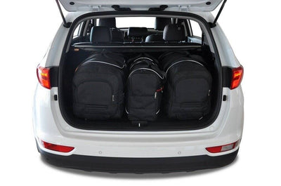 Kjust Reistassenset voor Kia Sportage 5-deurs 2016-2021 - Set van 4 Tassen met 2 Roltassen en 2 Vliegtuigtassen