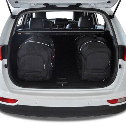 Kjust Reistassenset voor Kia Sportage 5-deurs 2016-2021 - Set van 4 Tassen met 2 Roltassen en 2 Vliegtuigtassen