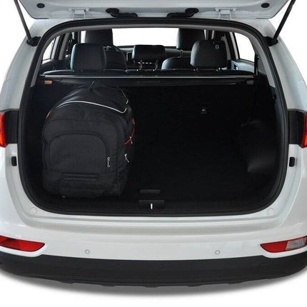 Kjust Reistassenset voor Kia Sportage 5-deurs 2016-2021 - Set van 4 Tassen met 2 Roltassen en 2 Vliegtuigtassen
