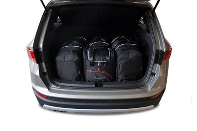 Kjust Reistassenset voor Seat Ateca vanaf 2016 - Set van 4 Tassen met 2 Roltassen en 2 Sporttassen