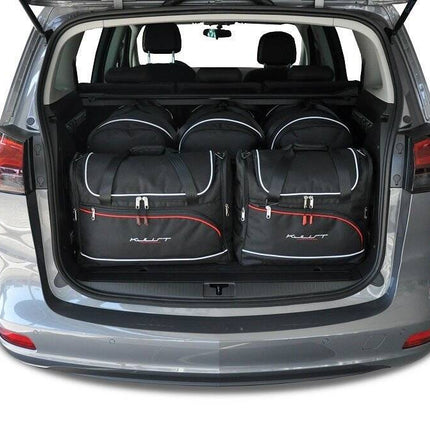 Kjust Reistassenset voor Opel Zafira Tourer 2011-2019 - Set van 5 Tassen met 3 Roltassen en 2 Vliegtuigtassen
