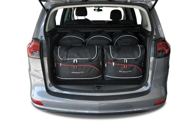 Kjust Reistassenset voor Opel Zafira Tourer 2011-2019 - Set van 5 Tassen met 3 Roltassen en 2 Vliegtuigtassen