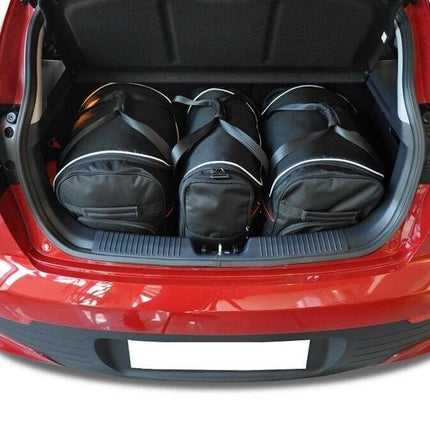 Kjust Reistassenset voor Kia Rio 3-deurs 2011-2017 - Set van 3 Tassen met 2 Roltassen en 1 Vliegtuigtas
