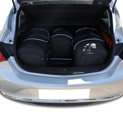 Kjust Reistassenset voor Opel Astra 5-deurs 2009-2015 - Set van 4 Tassen met 2 Roltassen 1 Sporttas en 1 Vliegtuigtas
