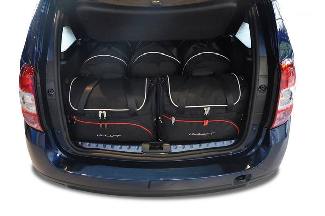 Kjust Reistassenset voor Dacia Duster 2010-2014 - Set van 5 Tassen met 3 Roltassen en 2 Vliegtuigtassen