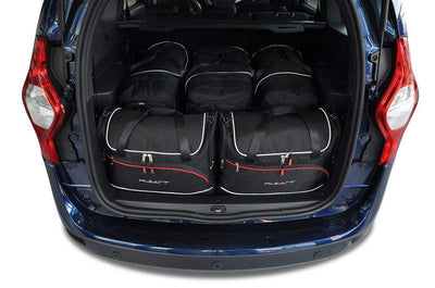 Kjust Reistassenset voor Dacia Lodgy 2012-2021 - Set van 5 Tassen met 3 Roltassen en 2 Vliegtuigtassen
