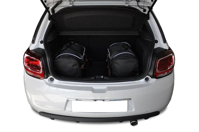 Kjust Reistassenset voor Citroen DS3 2010-2016 - Set van 3 Tassen met 2 Sporttassen en 1 Vliegtuigtas