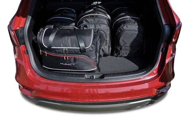 Kjust Reistassenset voor Hyundai Santa Fe 2012-2018 - Set van 5 Tassen met 3 Roltassen en 2 Vliegtuigtassen