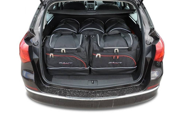 Kjust Reistassenset voor Opel Astra Sports Tourer 2010-2015 - Set van 5 Tassen met 3 Roltassen en 2 Vliegtuigtassen