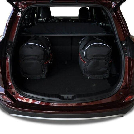 Kjust Reistassenset voor Toyota RAV 4 5-deurs 2013-2019 - Set van 5 Tassen met 3 Roltassen en 2 Vliegtuigtassen