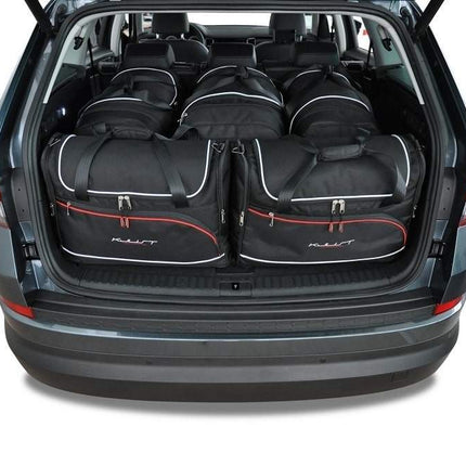 Kjust Reistassenset voor Skoda Kodiaq 2016-2024 - Set van 5 Tassen met 3 Roltassen en 2 Vliegtuigtassen