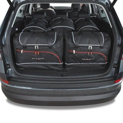 Kjust Reistassenset voor Skoda Kodiaq 2016-2024 - Set van 5 Tassen met 3 Roltassen en 2 Sporttassen