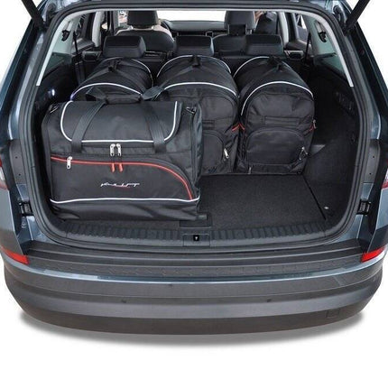 Kjust Reistassenset voor Skoda Kodiaq 2016-2024 - Set van 5 Tassen met 3 Roltassen en 2 Sporttassen