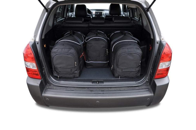 Kjust Reistassenset voor Hyundai Tucson 2003-2010 - Set van 4 Tassen met 2 Roltassen 1 Sporttas en 1 Vliegtuigtas