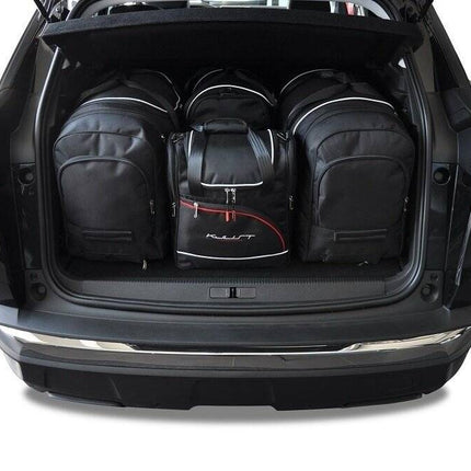 Kjust Reistassenset voor Peugeot 3008 2017-2023 - Set van 4 Tassen met 2 Roltassen 1 Sporttas en 1 Vliegtuigtas