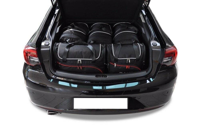 Kjust Reistassenset voor Opel Insignia Grand Sport vanaf 2017 - Set van 5 Tassen met 3 Roltassen en 2 Vliegtuigtassen
