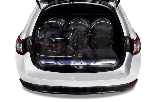 Kjust Reistassenset voor Peugeot 508 RXH stationwagen 2012-2018 - Set van 5 Tassen met 3 Roltassen en 2 Vliegtuigtassen